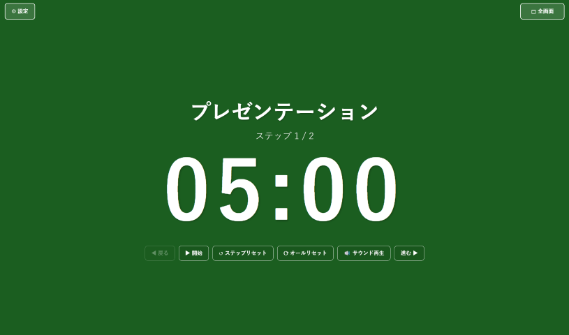 Presentation Timer Screenshot